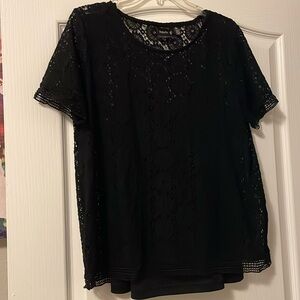 Black lace top with black tank!